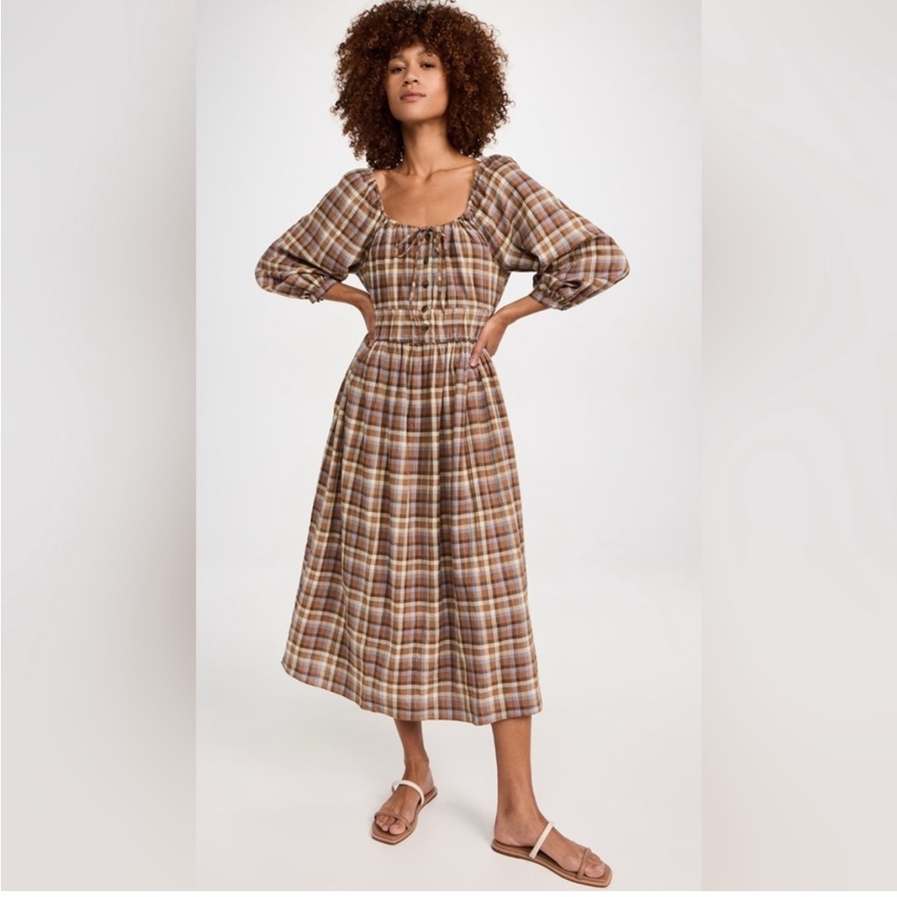 Madewell Sophia Midi Plaid Dress